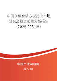 中國灰板合摯方板行業市場研究及投資前景分析報告（2025-2031年）