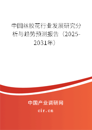 中國絲膠花行業發展研究分析與趨勢預測報告（2025-2031年）