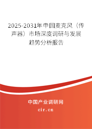 2025-2031年中國麥克風（傳聲器）市場深度調研與發展趨勢分析報告