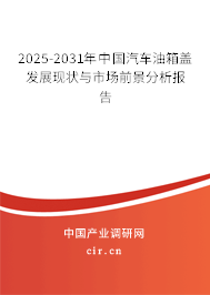 2025-2031年中國汽車油箱蓋發展現狀與市場前景分析報告