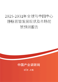 2025-2031年全球與中國中心靜脈置管發展現狀及市場前景預測報告
