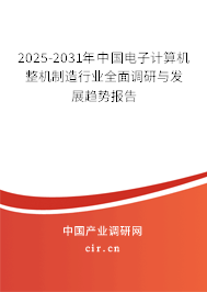 2025-2031年中國電子計算機整機制造行業全面調研與發展趨勢報告
