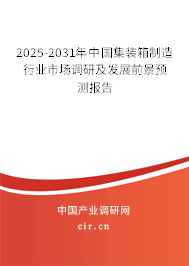 2025-2031年中國集裝箱制造行業(yè)市場調(diào)研及發(fā)展前景預(yù)測報告