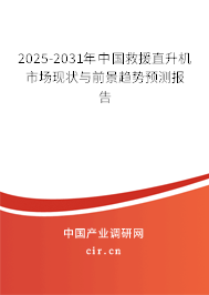 2025-2031年中國救援直升機市場現(xiàn)狀與前景趨勢預測報告