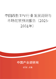 中國改性TPV行業(yè)發(fā)展調研與市場前景預測報告（2025-2031年）
