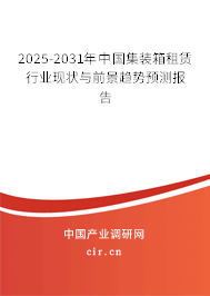 2025-2031年中國集裝箱租賃行業現狀與前景趨勢預測報告