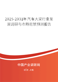 2025-2031年汽車大梁行業(yè)發(fā)展調(diào)研與市場前景預(yù)測報告
