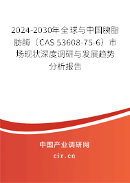 2024-2030年全球與中國胰脂肪酶(CAS 53608-75-6)市場現狀深度調研與發展趨勢分析報告 2024-2030年全球與中國胰脂肪酶(CAS 53608-75-6)市場現狀深度調研與發展趨勢分析報告