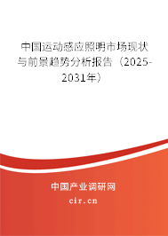中國運動感應照明市場現狀與前景趨勢分析報告（2025-2031年）