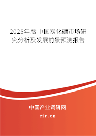 2025年版中國炭化硼市場研究分析及發展前景預測報告