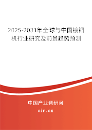 2025-2031年全球與中國鍍銅機行業(yè)研究及前景趨勢預測