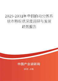 2025-2031年中國自動分揀系統(tǒng)市場現(xiàn)狀深度調(diào)研與發(fā)展趨勢報告