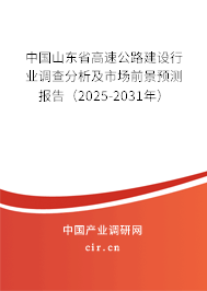中國山東省高速公路建設行業調查分析及市場前景預測報告（2025-2031年）