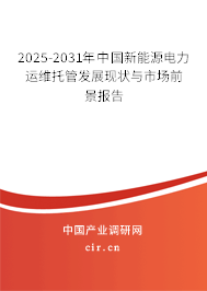 2025-2031年中國新能源電力運維托管發展現狀與市場前景報告