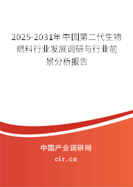 2025-2031年中國第二代生物燃料行業發展調研與行業前景分析報告