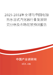 2025-2031年全球與中國電加熱水浴式汽化器行業(yè)發(fā)展研究分析及市場前景預(yù)測報告