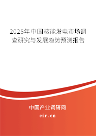 2025年中國核能發電市場調查研究與發展趨勢預測報告 2025年中國核能發電市場調查研究與發展趨勢預測報告