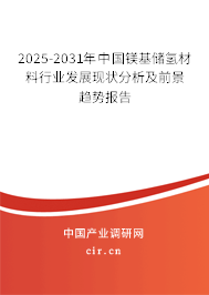 2025-2031年中國鎂基儲氫材料行業發展現狀分析及前景趨勢報告