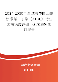 2024-2030年全球與中國乙酰檸檬酸三丁酯（ATBC）行業發展深度調研與未來趨勢預測報告