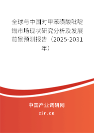 全球與中國對甲苯磺酸吡啶鎓市場現(xiàn)狀研究分析及發(fā)展前景預(yù)測報告（2025-2031年）