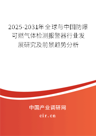 2025-2031年全球與中國防爆可燃?xì)怏w檢測報警器行業(yè)發(fā)展研究及前景趨勢分析 2025-2031年全球與中國防爆可燃?xì)怏w檢測報警器行業(yè)發(fā)展研究及前景趨勢分析