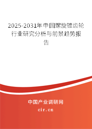 2024-2030年中國螺旋錐齒輪行業研究分析與前景趨勢報告