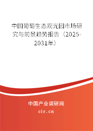 中國葡萄生態觀光園市場研究與前景趨勢報告（2025-2031年）