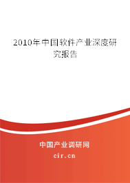 2010年中國軟件產業深度研究報告