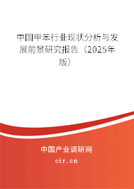 中國甲苯行業(yè)現(xiàn)狀分析與發(fā)展前景研究報(bào)告(2025年版) 中國甲苯行業(yè)現(xiàn)狀分析與發(fā)展前景研究報(bào)告(2025年版)