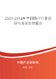 2025-2031年中國路燈行業(yè)調(diào)研與發(fā)展前景報告