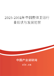 2025-2031年中國整體衛浴行業現狀與發展前景