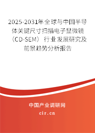 2025-2031年全球與中國半導體關鍵尺寸掃描電子顯微鏡(CD-SEM)行業(yè)發(fā)展研究及前景趨勢分析報告 2025-2031年全球與中國半導體關鍵尺寸掃描電子顯微鏡(CD-SEM)行業(yè)發(fā)展研究及前景趨勢分析報告