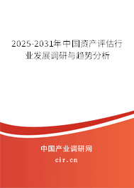 2025-2031年中國資產評估行業發展調研與趨勢分析