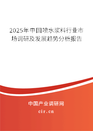 2025年中國噴水漿料行業市場調研及發展趨勢分析報告