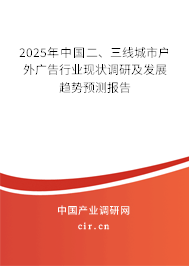 2025年中國二、三線城市戶外廣告行業(yè)現(xiàn)狀調(diào)研及發(fā)展趨勢預(yù)測報告