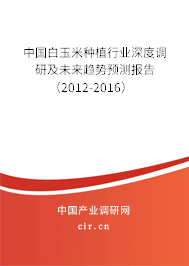 中國(guó)白玉米種植行業(yè)深度調(diào)研及未來趨勢(shì)預(yù)測(cè)報(bào)告(2012-2016) 中國(guó)白玉米種植行業(yè)深度調(diào)研及未來趨勢(shì)預(yù)測(cè)報(bào)告(2012-2016)