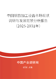 中國鋼筋加工設備市場現狀調研與發展前景分析報告（2025-2031年）
