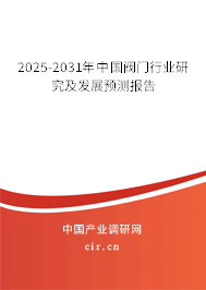 2025-2031年中國閥門行業研究及發展預測報告