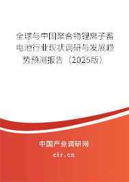 全球與中國聚合物鋰離子蓄電池行業現狀調研與發展趨勢預測報告（2025版）
