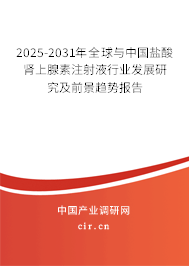 2025-2031年全球與中國鹽酸腎上腺素注射液行業(yè)發(fā)展研究及前景趨勢報(bào)告