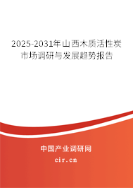 2025-2031年山西木質活性炭市場調研與發展趨勢報告