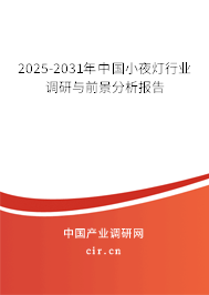 2025-2031年中國小夜燈行業調研與前景分析報告