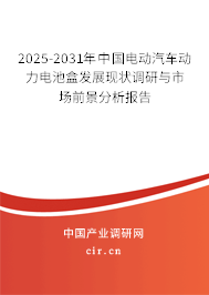 2025-2031年中國(guó)電動(dòng)汽車動(dòng)力電池盒發(fā)展現(xiàn)狀調(diào)研與市場(chǎng)前景分析報(bào)告