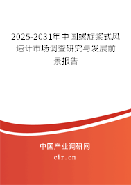 2024-2030年中國螺旋槳式風速計市場調查研究與發展前景報告