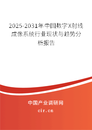 2025-2031年中國數字X射線成像系統行業現狀與趨勢分析報告