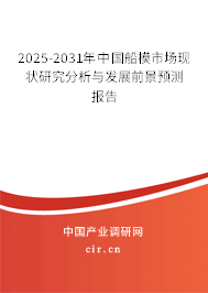 2025-2031年中國船模市場現狀研究分析與發展前景預測報告