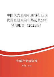 中國風(fēng)力發(fā)電機(jī)主軸行業(yè)現(xiàn)狀調(diào)查研究及市場前景分析預(yù)測報告（2025版）