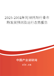 2024-2030年阿納托唑行業市場發展預測及運行態勢報告