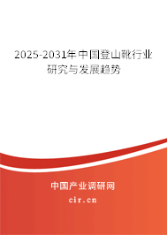 2025-2031年中國登山靴行業(yè)研究與發(fā)展趨勢