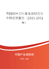 中國柳葉刀行業發展研究與市場前景報告（2025-2031年）